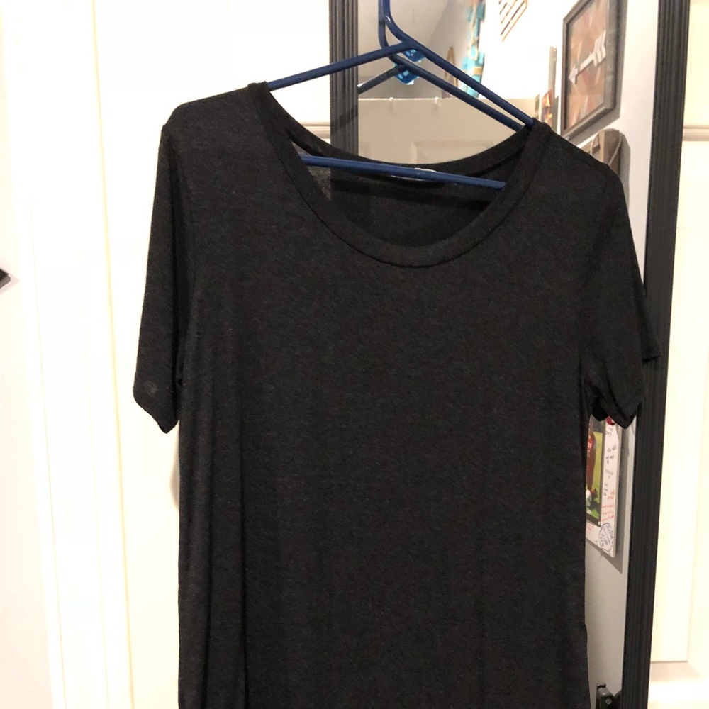 Plain dark grey shirt